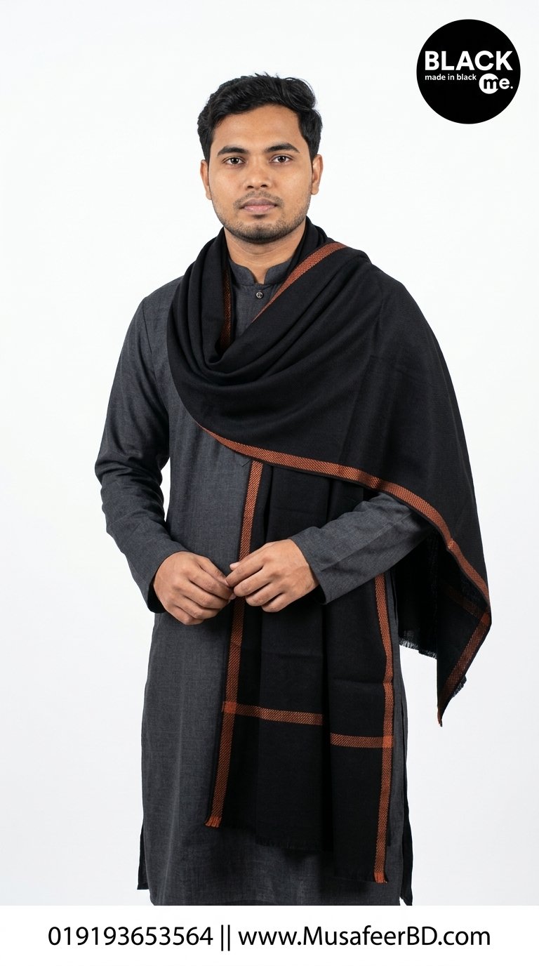 Shawls - Black Shawls - Black Chador Woolen Shawls Chador Solid Black Color Shawl Chador for men winter collection kashmiri Shawls 6 haat long
